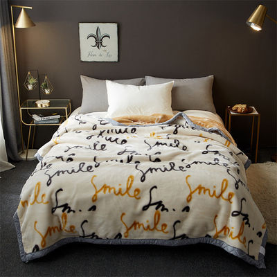 Jacquard tissage de laine de corail Raschel couverture pour l'hiver épaissie en peluche couverture lit
