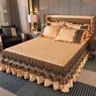 Ensemble de literie jupe couette coussinet avec broderie dentelle Tissu écologique et doux