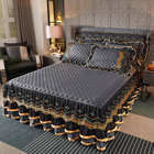 Ensemble de literie jupe couette coussinet avec broderie dentelle Tissu écologique et doux