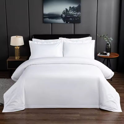 100% coton à motifs solides feuille plate pour hôtel personnalisée couverture de couette ensemble de lits hôtel