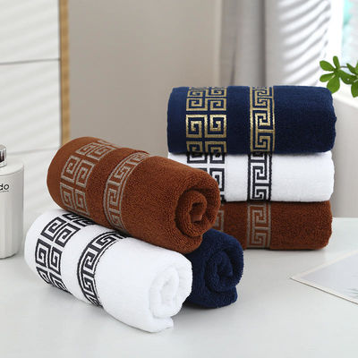 Hôtel de luxe broderies personnalisées épaisses super douces salle de bain 100% coton