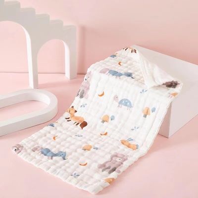 Toile de bébé en coton souple et doux Haute densité 6 couches Non fluorescent 25*50cm