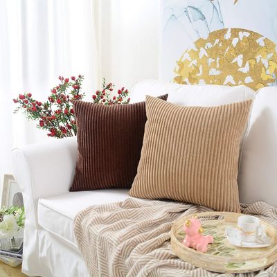 Car Solid Pattern Corduroy décoratif carré lancer le coussin couverture coussin