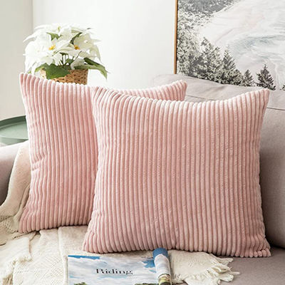 Car Solid Pattern Corduroy décoratif carré lancer le coussin couverture coussin
