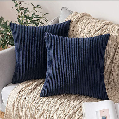 Car Solid Pattern Corduroy décoratif carré lancer le coussin couverture coussin