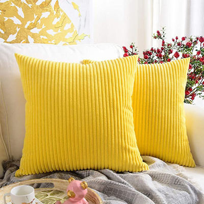 Car Solid Pattern Corduroy décoratif carré lancer le coussin couverture coussin
