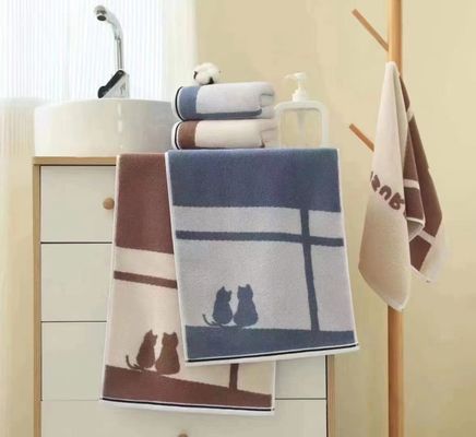 Couleur sombre 16pcs Savage Spun Coton serviette à ongles avec lettres résistantes aux taches Curry bleu