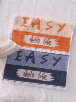 Couleur sombre 16pcs Savage Spun Coton serviette à ongles avec lettres résistantes aux taches Curry bleu