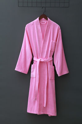 300-400g Unisexe Vêtement de bain en coton serviette Pyjama Spa Vêtement de bain Robe de bain Professionnel