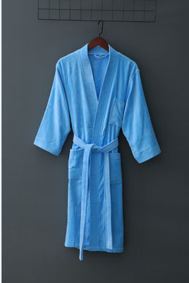300-400g Unisexe Vêtement de bain en coton serviette Pyjama Spa Vêtement de bain Robe de bain Professionnel