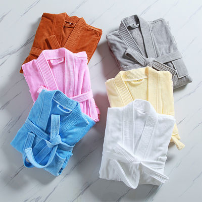 300-400g Unisexe Vêtement de bain en coton serviette Pyjama Spa Vêtement de bain Robe de bain Professionnel