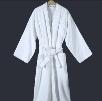 Robe de bain en coton d'hôtel hypoallergénique et douce chemise de nuit moyenne pour adultes