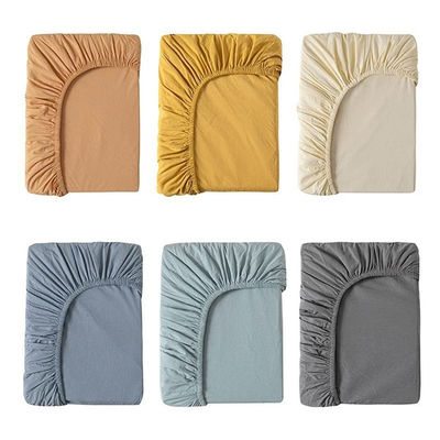 Tissu en fibre de polyester à motif solide lavable pour couverture de lit simple