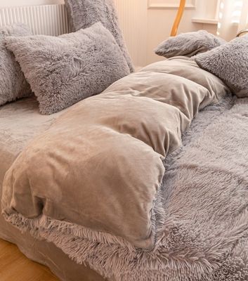 Couverture de couette en peluche à l' étalon, couverture de lit d'hiver douce sans remplissage