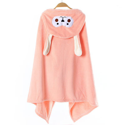 Taille personnalisée Enveloppe de bain en capuchon pour bébé en microfibre en laine de corail serviette pour garçons filles