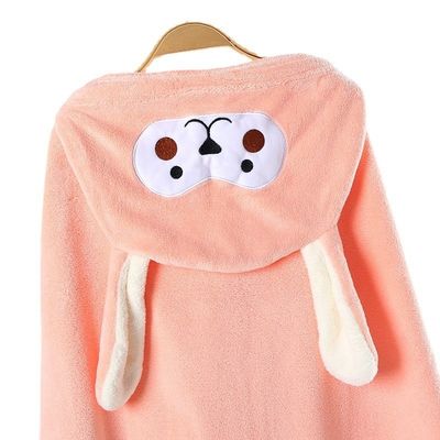 Taille personnalisée Enveloppe de bain en capuchon pour bébé en microfibre en laine de corail serviette pour garçons filles