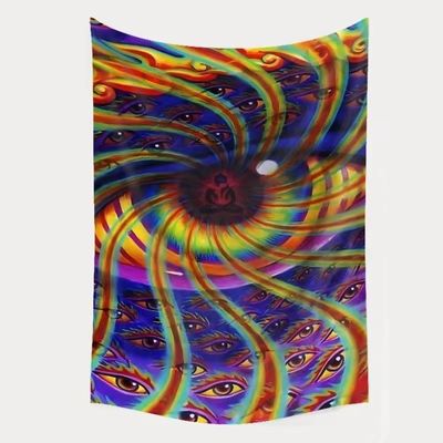 Tapisserie à champignons trippy imprimée en 3D tapisserie hippie psychédélique d'art abstrait tapisserie pour accrochage au mur