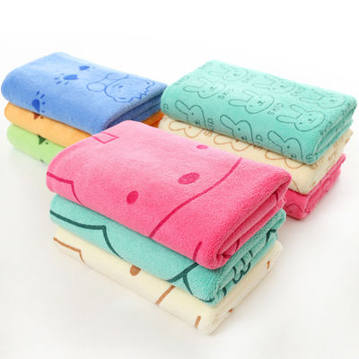 Couleur personnalisée en microfibre Cartoon Rabbit Head Soft Absorbant épaississant serviette faciale
