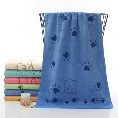 Couleur personnalisée en microfibre Cartoon Rabbit Head Soft Absorbant épaississant serviette faciale