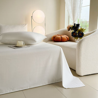 Grade A 100% coton Blanc King Size Lit ensemble Plaid Plate Pour le lit Lit ensemble