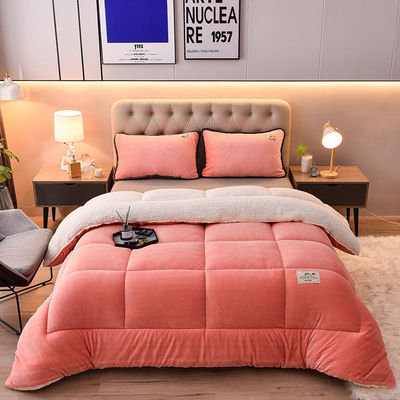 Ensemble de literie jumelle rose clair solide Oeko-Tex Conforter Edredon Convient pour toutes les saisons