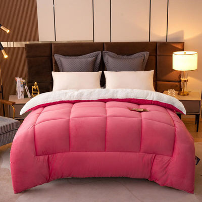 Ensemble de literie jumelle rose clair solide Oeko-Tex Conforter Edredon Convient pour toutes les saisons