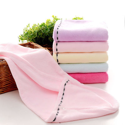 Accueil Logo personnalisé serviette pour cheveux Microfibre à sécher rapidement les cheveux Séchage des cheveux serviette enveloppe Turban
