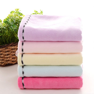 Accueil Logo personnalisé serviette pour cheveux Microfibre à sécher rapidement les cheveux Séchage des cheveux serviette enveloppe Turban