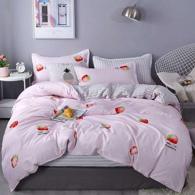Tissu en polyester 4 pièces Lit ensemble pour 1,2m Lit Blanc Lit d'hôtel cinq étoiles