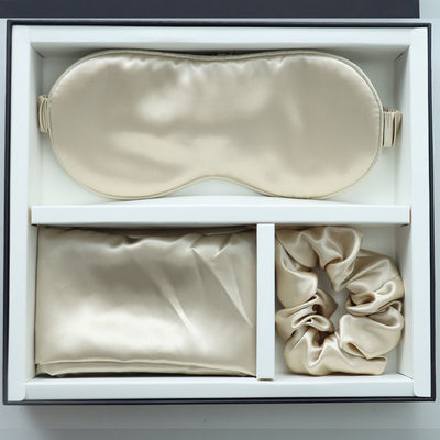 Masque pour les yeux en soie noir personnalisé OEM/OEM 100% coussin en soie