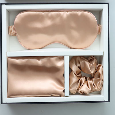 Masque pour les yeux en soie noir personnalisé OEM/OEM 100% coussin en soie