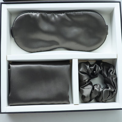 Masque pour les yeux en soie noir personnalisé OEM/OEM 100% coussin en soie