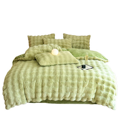 Couverture de lit couverture de lit de luxe couverture de lit solide couleur de lapin velours