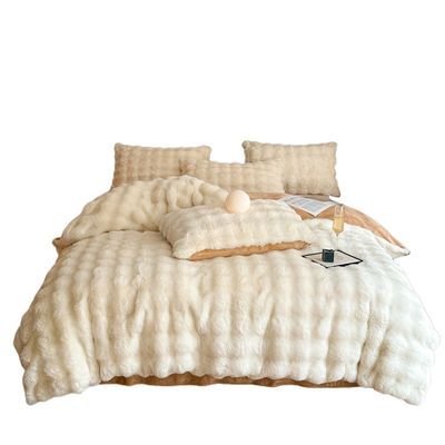 Couverture de lit couverture de lit de luxe couverture de lit solide couleur de lapin velours