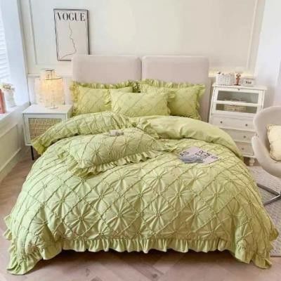 Ensemble de literie douce 100% coton pour toutes les saisons avec rideau et couette assortis Ensemble de coton égyptien de luxe