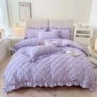 Ensemble de literie douce 100% coton pour toutes les saisons avec rideau et couette assortis Ensemble de coton égyptien de luxe