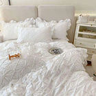 Ensemble de literie douce 100% coton pour toutes les saisons avec rideau et couette assortis Ensemble de coton égyptien de luxe