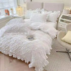 Ensemble de literie douce 100% coton pour toutes les saisons avec rideau et couette assortis Ensemble de coton égyptien de luxe