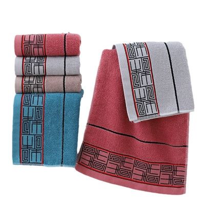 Ensemble cadeau de serviettes de douche à séchage rapide avec motif rayé et serviettes sombres 100% coton