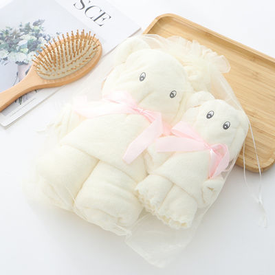 Comme indiqué Luxury Bear Towel Bath Towel densité ensemble de velours de corail absorbant cadeau doux mignon