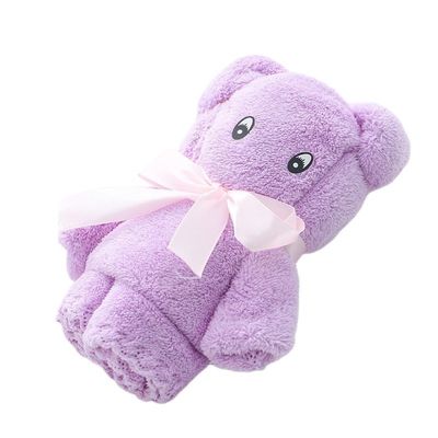Comme indiqué Luxury Bear Towel Bath Towel densité ensemble de velours de corail absorbant cadeau doux mignon