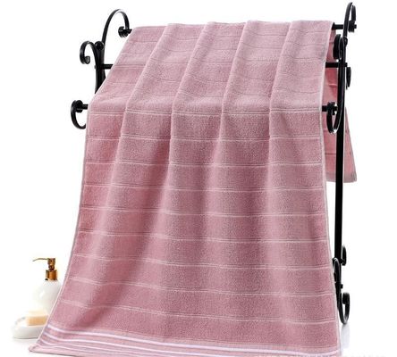 Antimicrobien à rayures 100% coton pur à plusieurs segments, serviette de bain pour adultes absorbante sombre