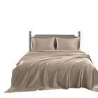 Couverture de lit en satin personnalisé, taille jumelle 2 PCS, couverture de lit plat avec conception tissée