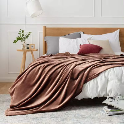 Couverture de flanelle en microfibre super douce avec construction de style européen et américain