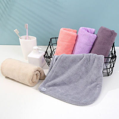 Capuchon pour cheveux secs en velours de corail épaissis pour femmes 25*63cm 50g Super absorbant et à séchage rapide