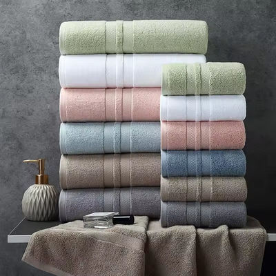 Ensemble de serviettes hypoallergéniques de couleur personnalisée 100% coton plus épais et absorbant doux