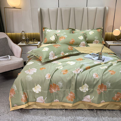 Des draps de lit en soie lavée de luxe, fournis en 4 pièces, remplis de draps doux et respirants