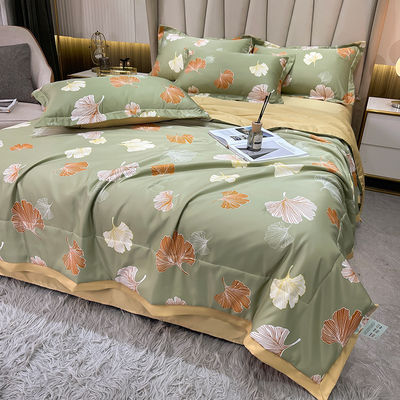 Des draps de lit en soie lavée de luxe, fournis en 4 pièces, remplis de draps doux et respirants