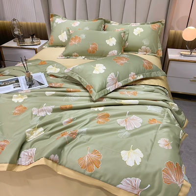 Des draps de lit en soie lavée de luxe, fournis en 4 pièces, remplis de draps doux et respirants