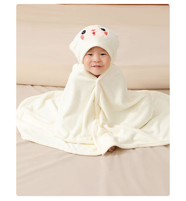 Robe de bain en velours de corail pour enfants à séchage rapide, adaptée à la maison en automne et en hiver